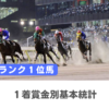 ランク１位馬のレース賞金別基本統計